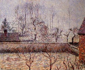 卡米耶 畢沙羅 Landscape, Frost and Fog, Eragny